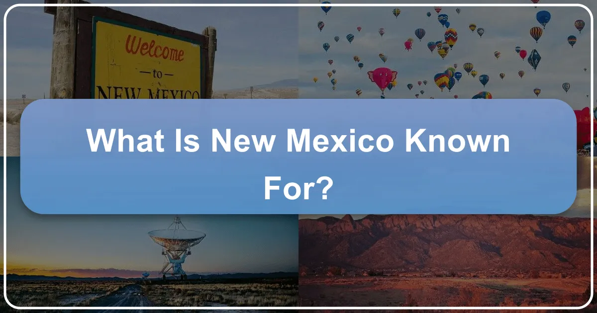 What is New Mexico Known For