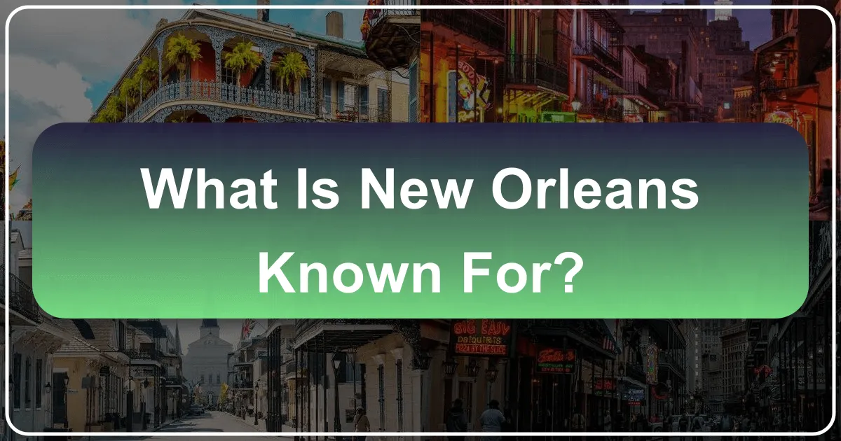 What is New Orleans Known For? A Deep Dive into the Crescent City's Iconic Charms