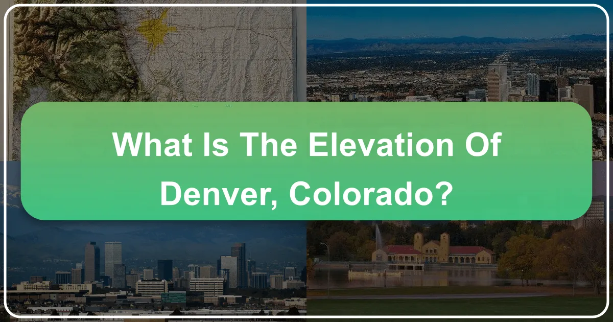 What Is The Elevation Of Denver, Colorado?