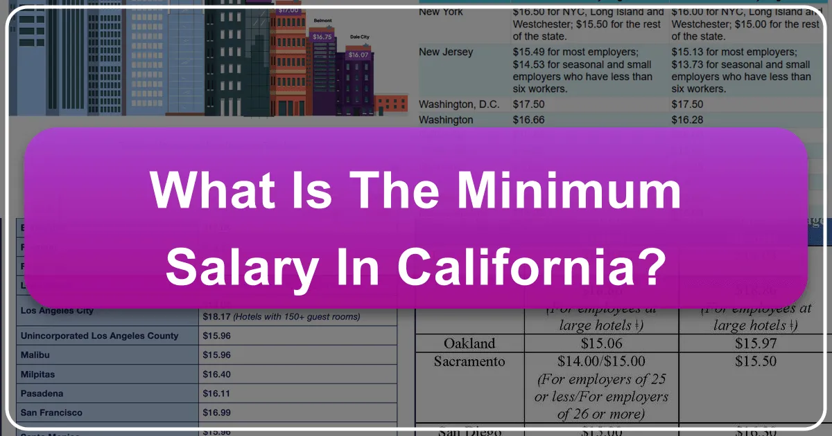 What is the Minimum Salary in California?