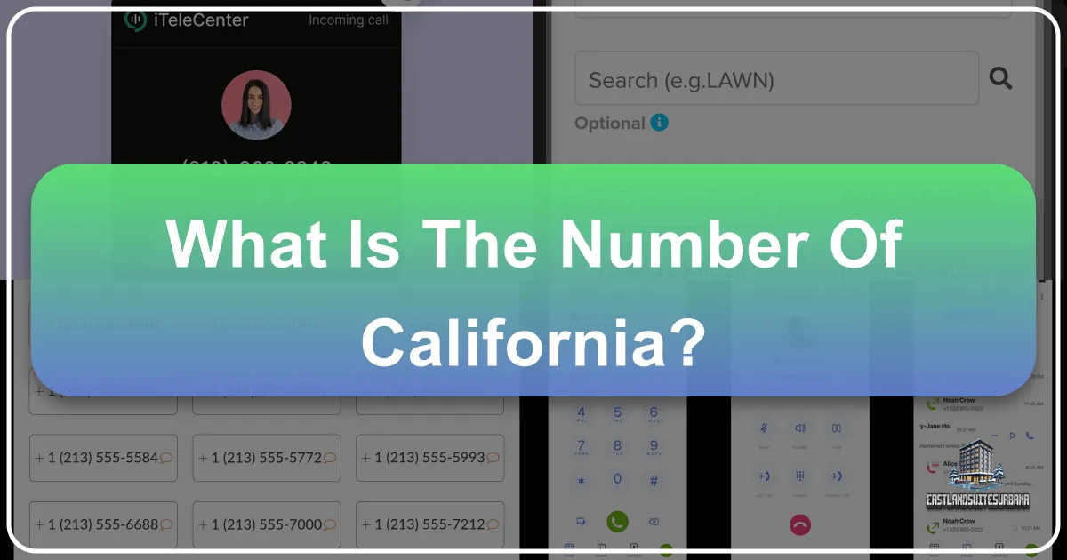 What Is The Number Of California?