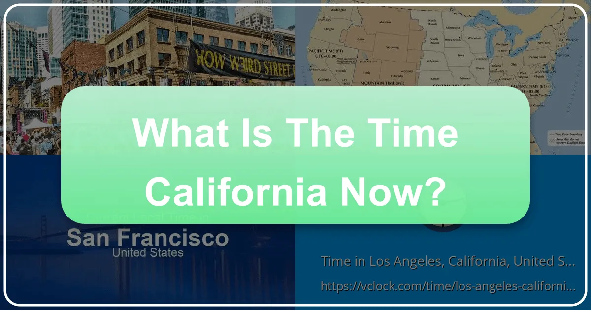What is the Time California Now? Navigating Time Zones for an Ideal Golden State Experience