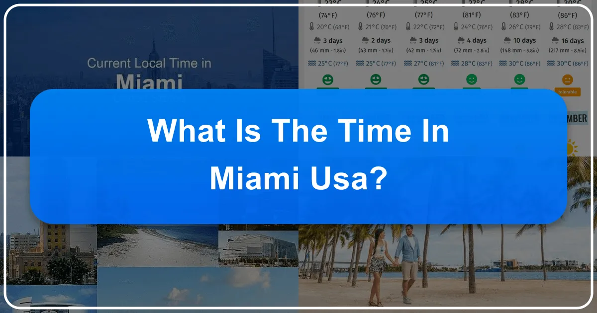 What is the Time in Miami, USA?