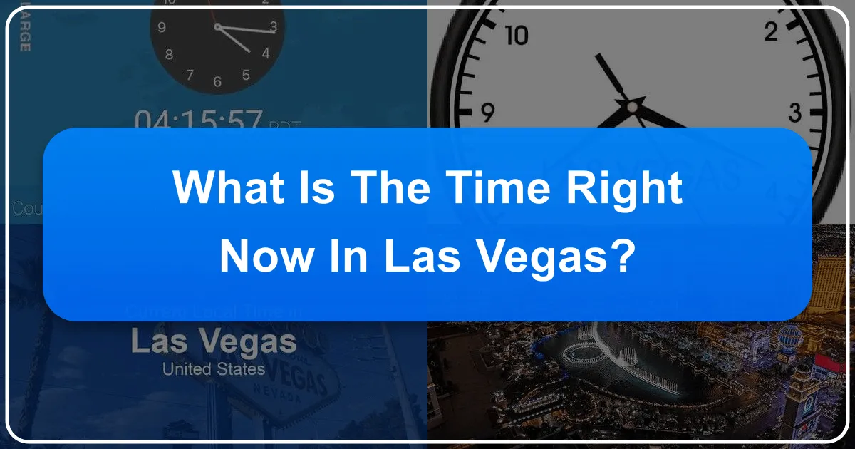 Navigating Las Vegas Time: A Comprehensive Guide for Travelers