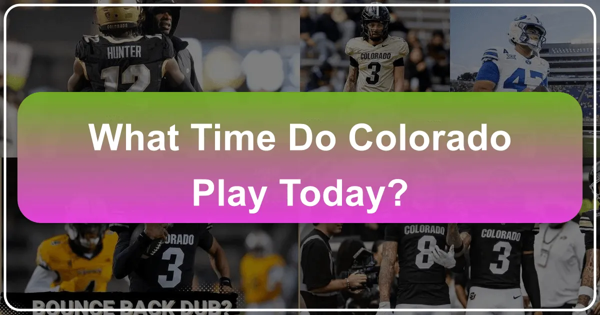 what time do colorado play today