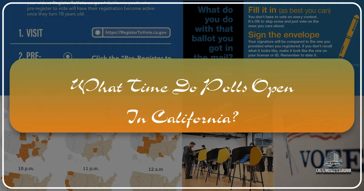 What Time Do Polls Open in California: Unlocking Your Golden State Adventure