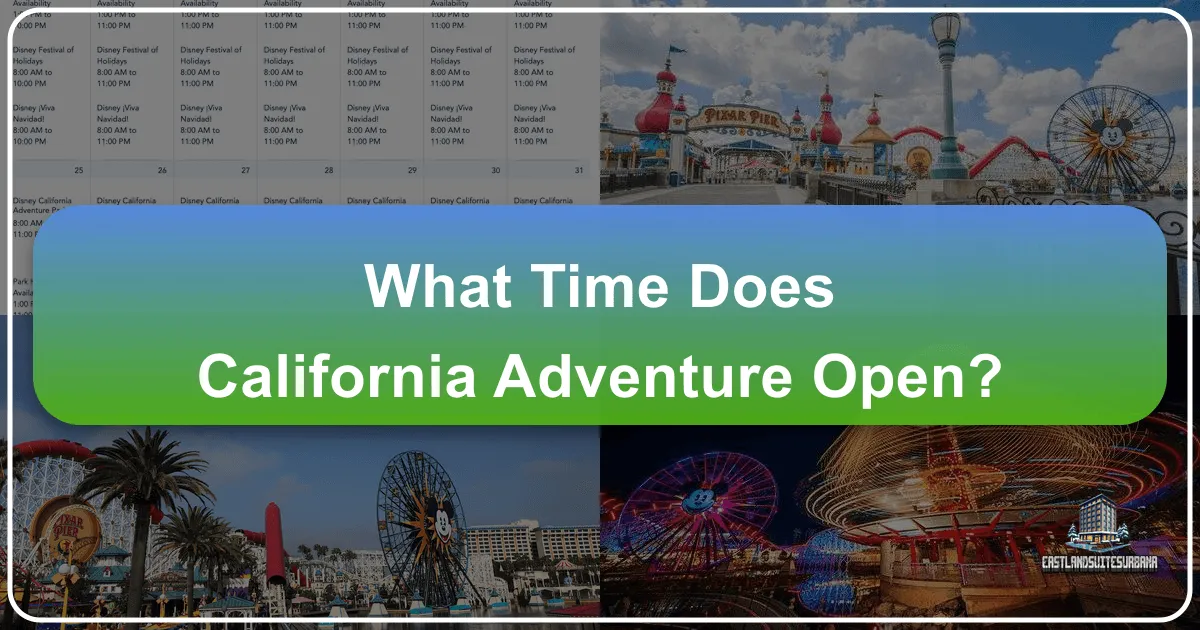 Unlocking the Magic: What Time Does Disney California Adventure Park Open?