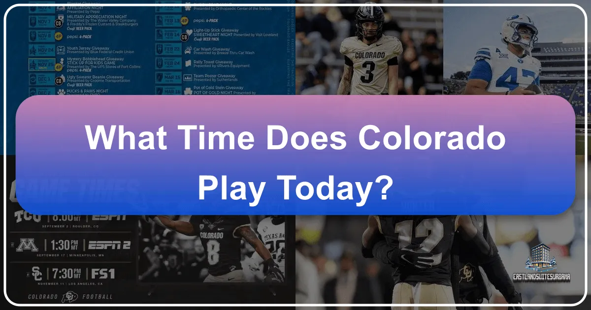 What Time Does Colorado Play Today?