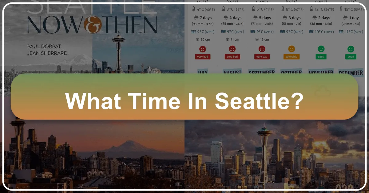 What Time in Seattle: Unveiling the Emerald City's Rhythms and Charms