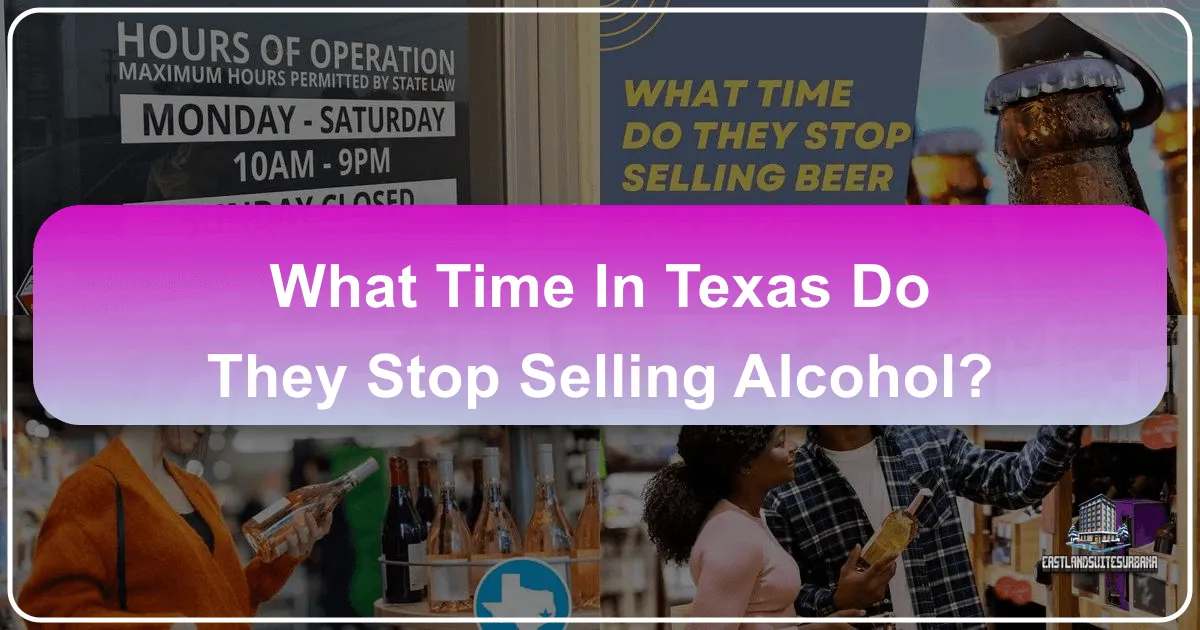 What Time In Texas Do They Stop Selling Alcohol?