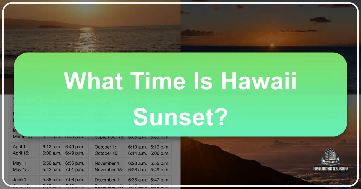 What Time Is Hawaii Sunset?
