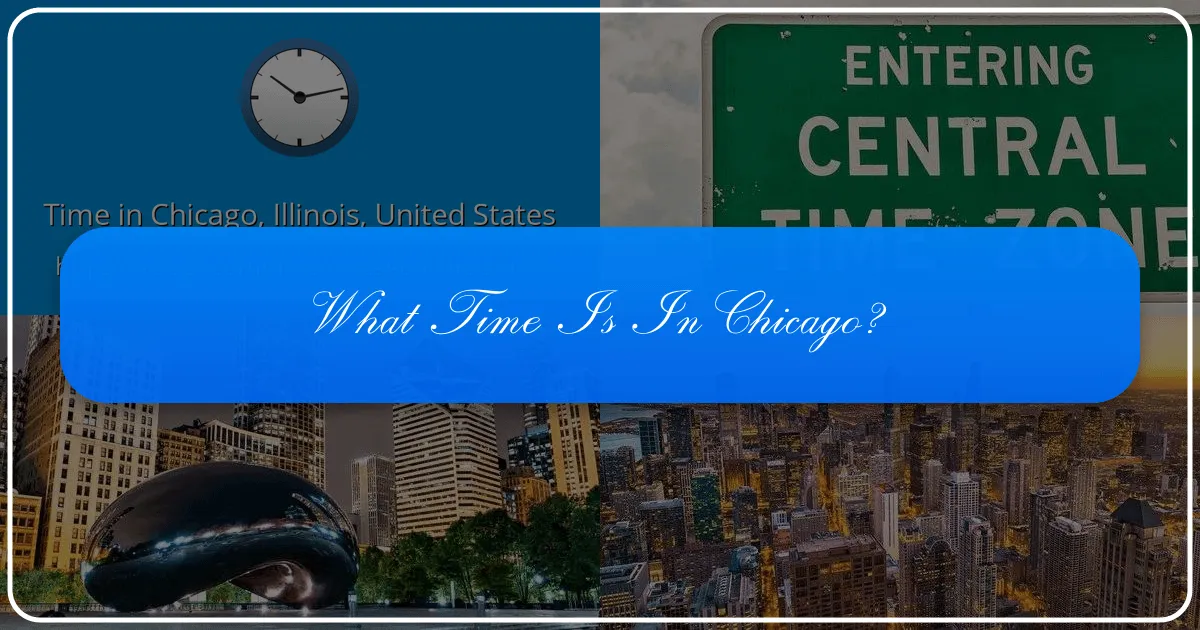What Time is in Chicago? Understanding the Central Time Zone for Travelers