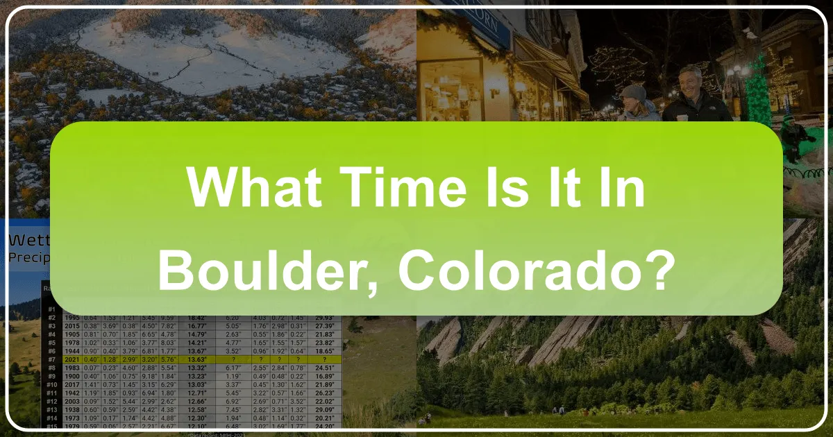 What Time Is It in Boulder, Colorado?