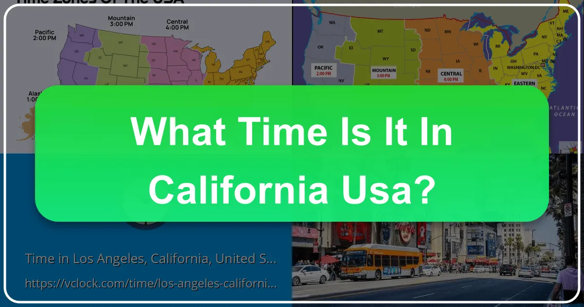 What Time Is It In California USA?