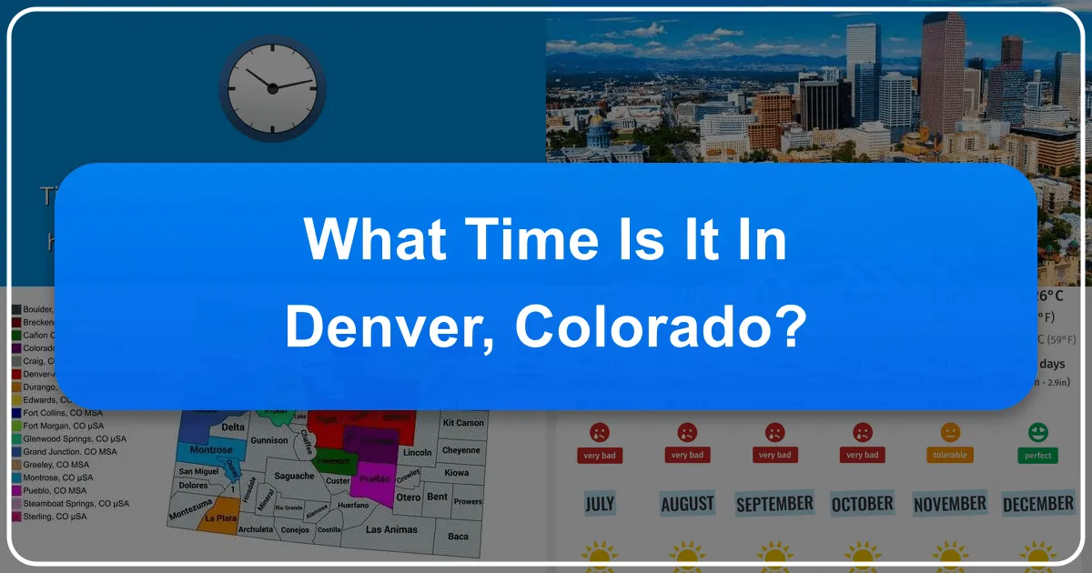 What Time Is It in Denver, Colorado? Your Ultimate Guide to Navigating Mountain Time