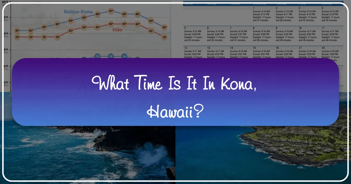 What Time Is It in Kona, Hawaii?