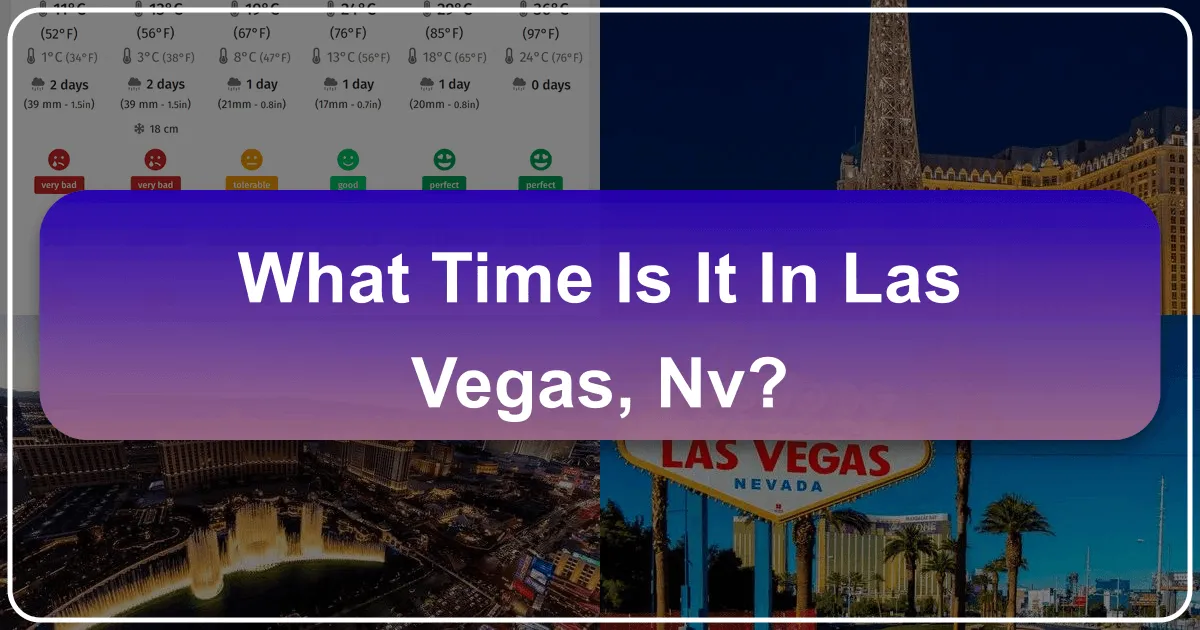 What Time Is It in Las Vegas, NV? Navigating the Clock in the Entertainment Capital