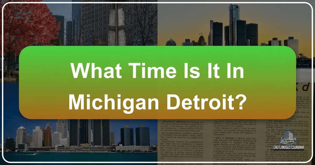 What Time Is It In Michigan Detroit?