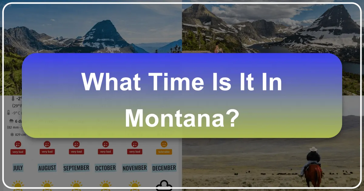What Time Is It In Montana? Decoding Time Zones and Optimizing Your Big Sky Country Adventure