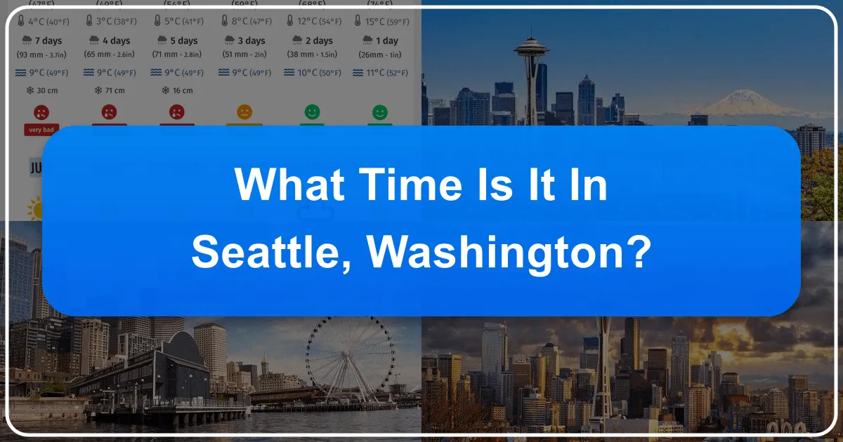 Unlocking Seattle's Time Zone: A Comprehensive Guide for Travelers to Washington's Emerald City