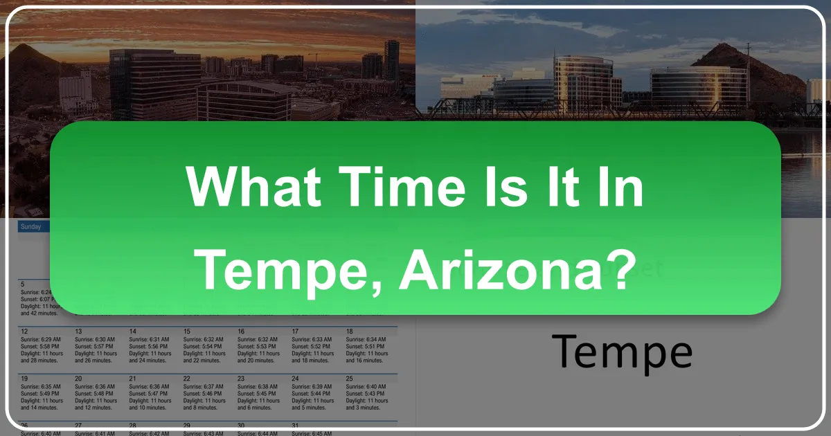 What Time Is It In Tempe Arizona?
