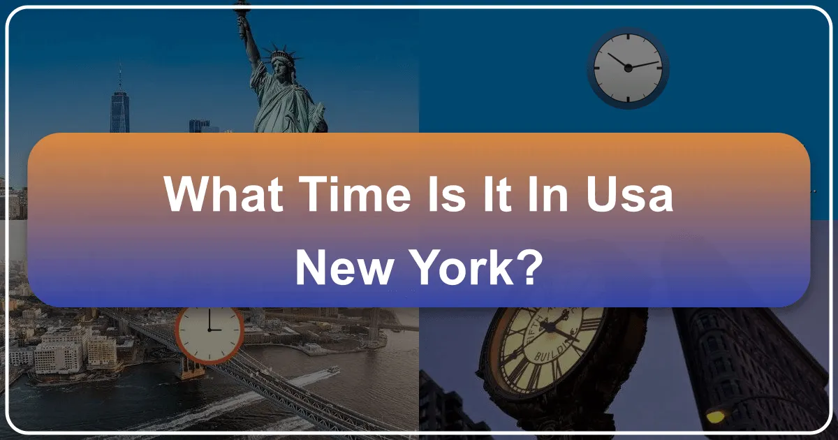 What Time Is It In USA New York