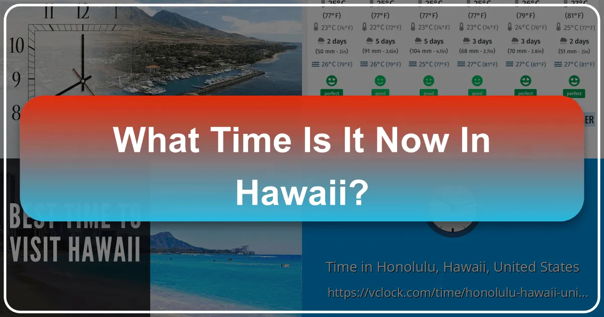 what time is it now in hawaii
