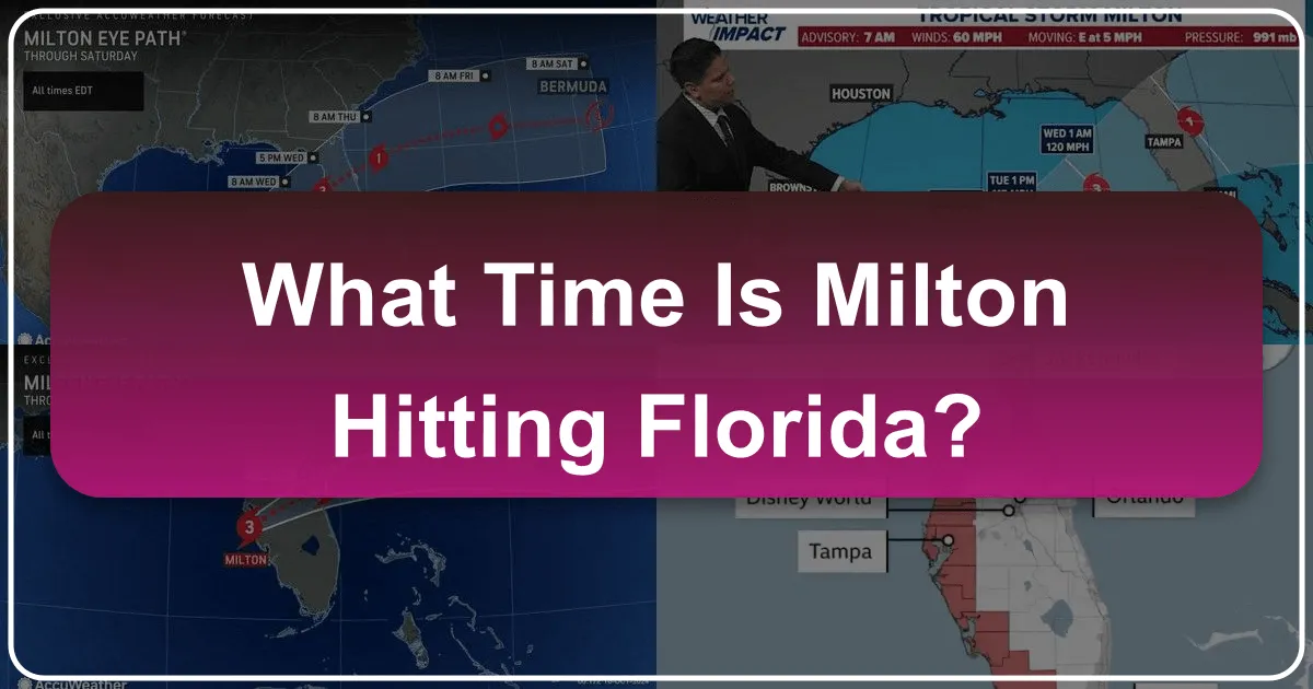 What Time is Milton Hitting Florida: Navigating Travel Through Hurricane Season