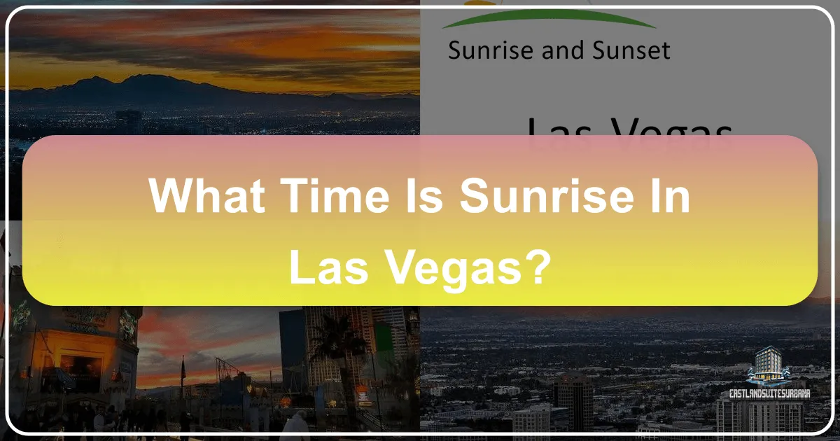 What Time Is Sunrise In Las Vegas?