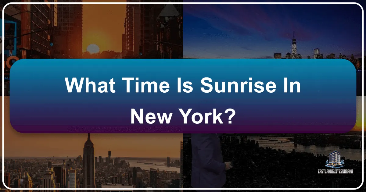 What Time Is Sunrise in New York?