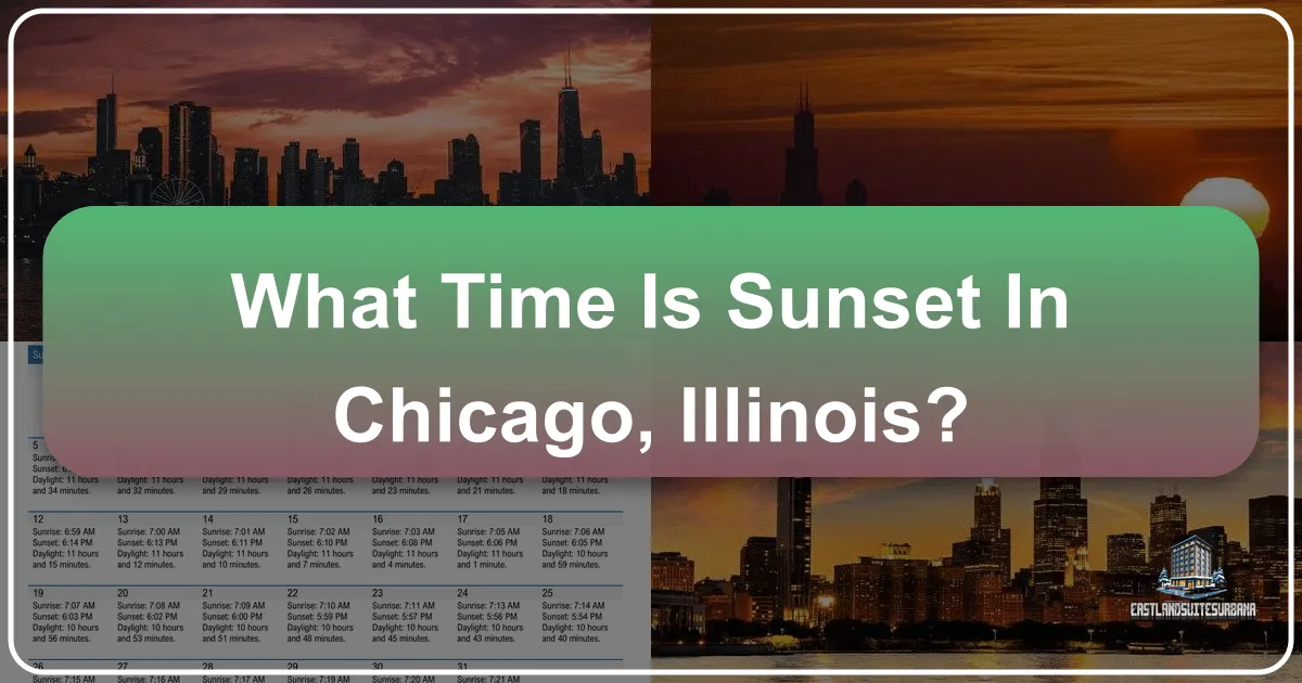 What Time Is Sunset In Chicago, Illinois?