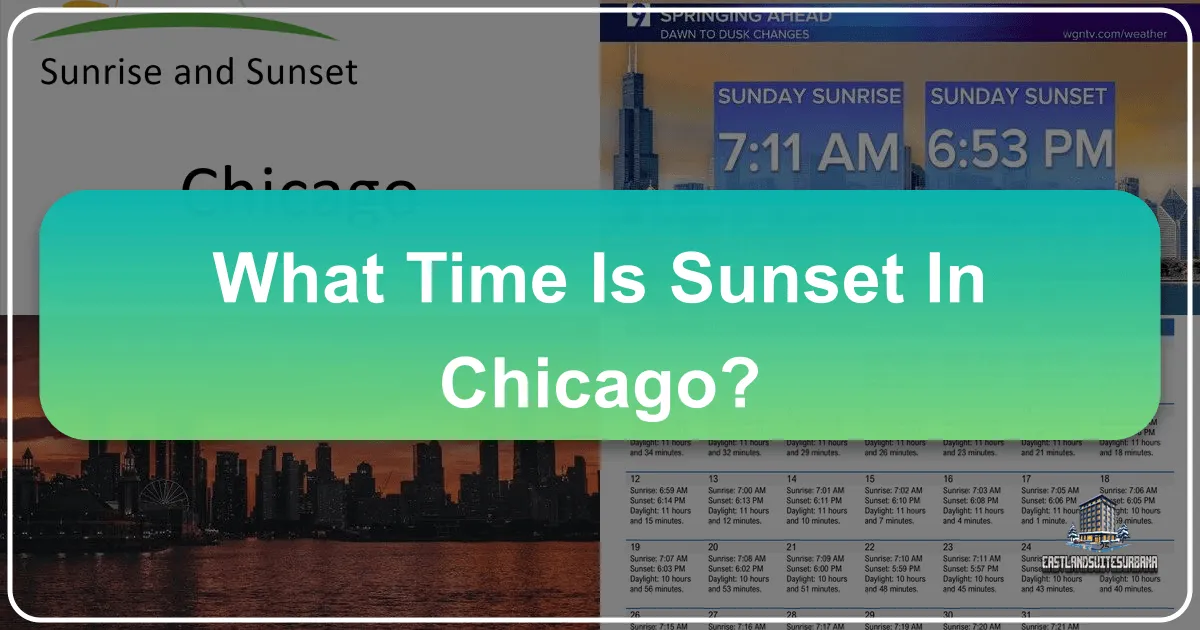 Capturing the Golden Hour: What Time is Sunset in Chicago and Where to See It