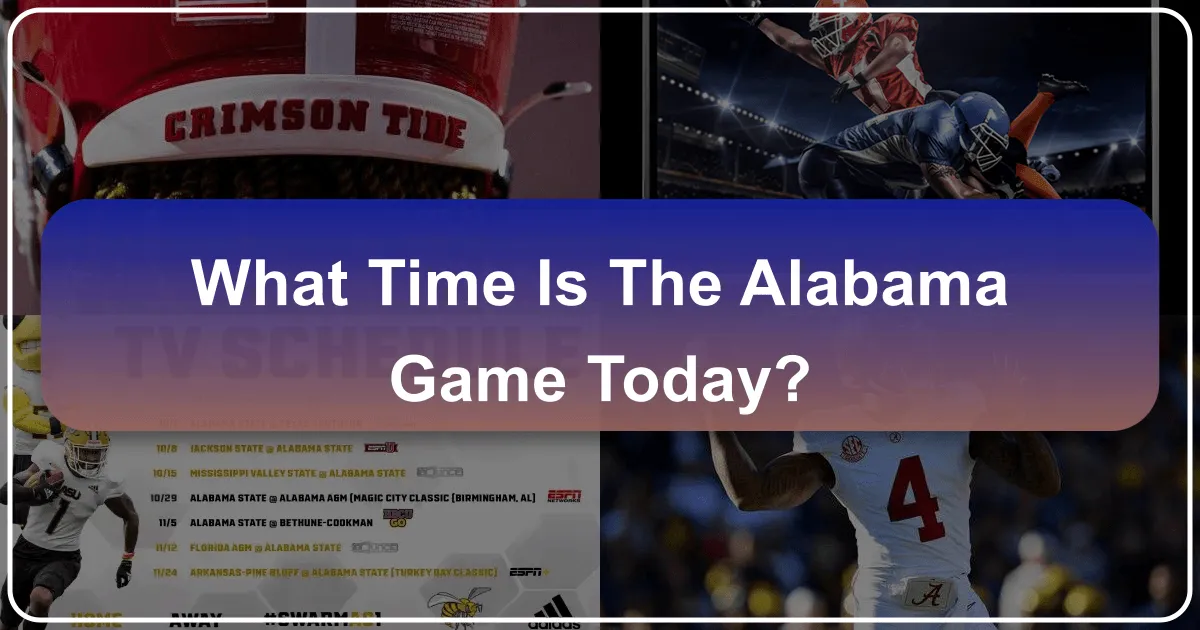 what time is the alabama game today