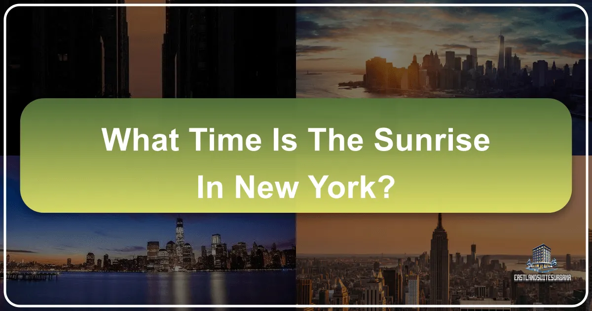 What Time is the Sunrise in New York?