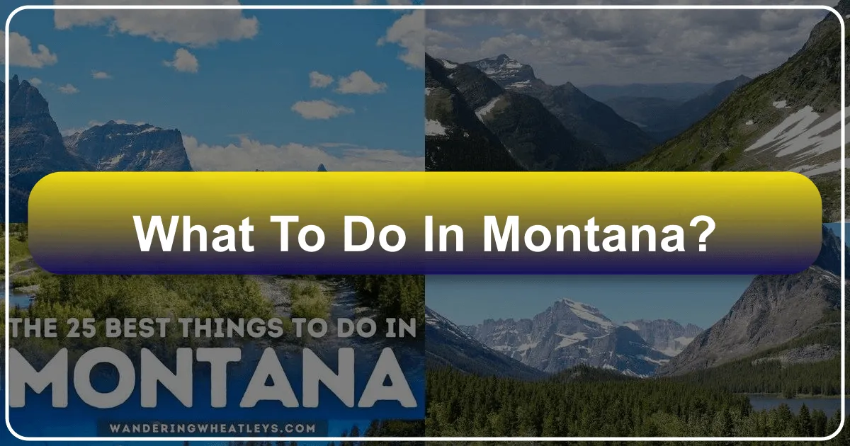What to do in Montana