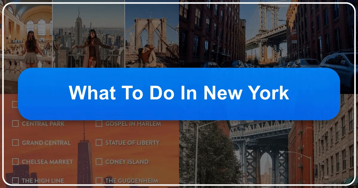What to do in New York