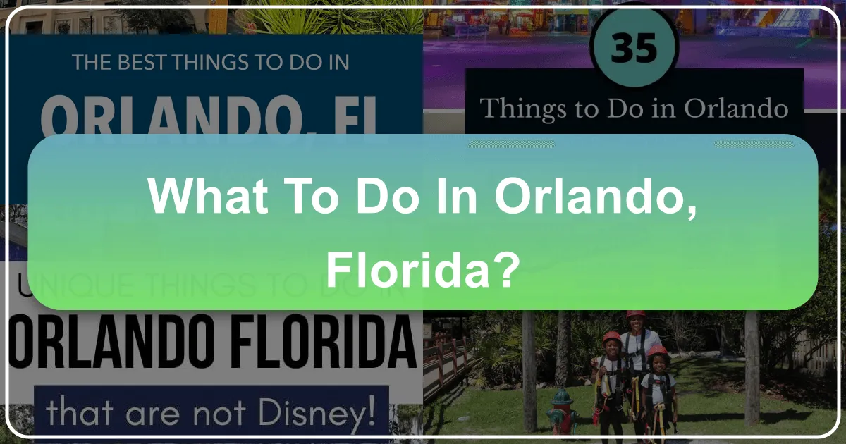 What to Do in Orlando, Florida