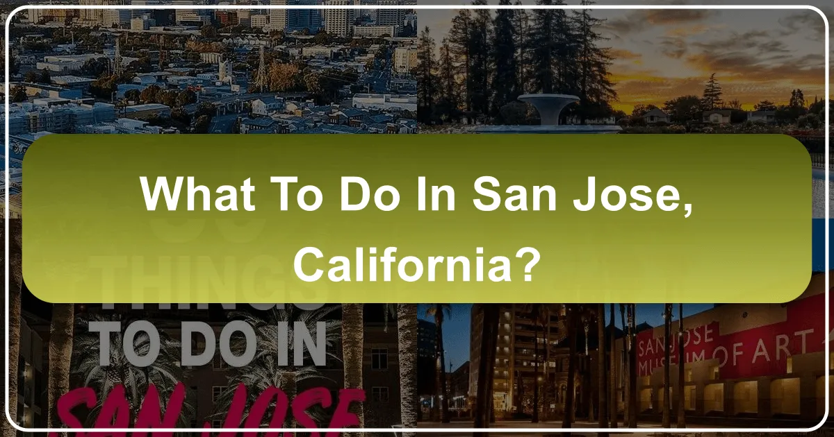 What to do in San Jose California