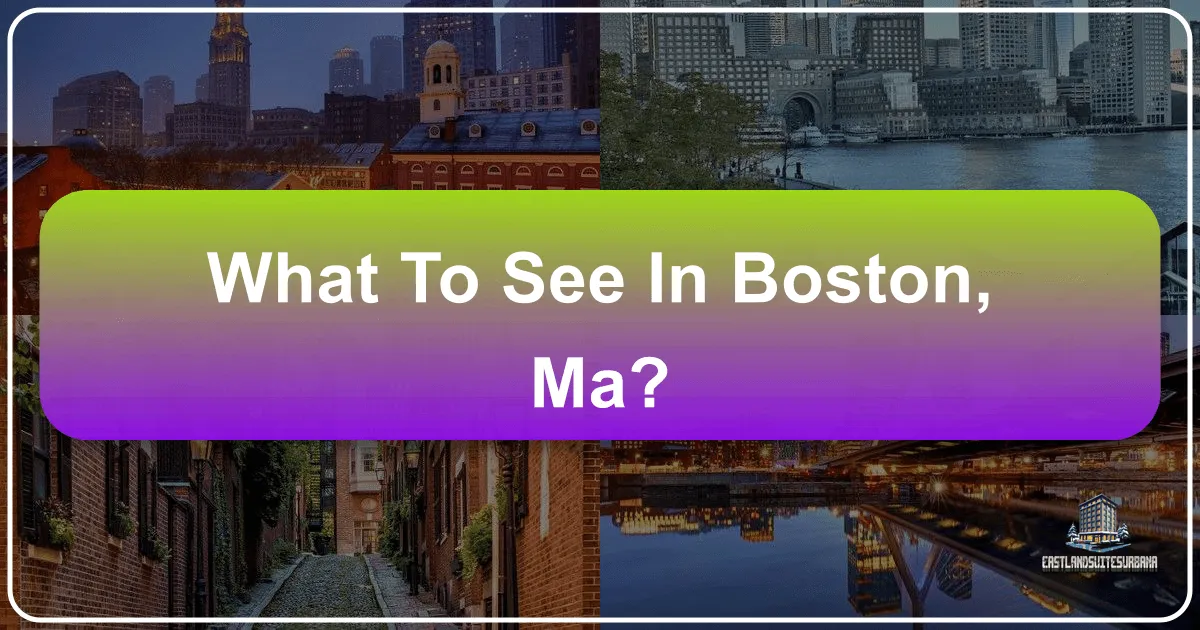 What To See In Boston, Ma?