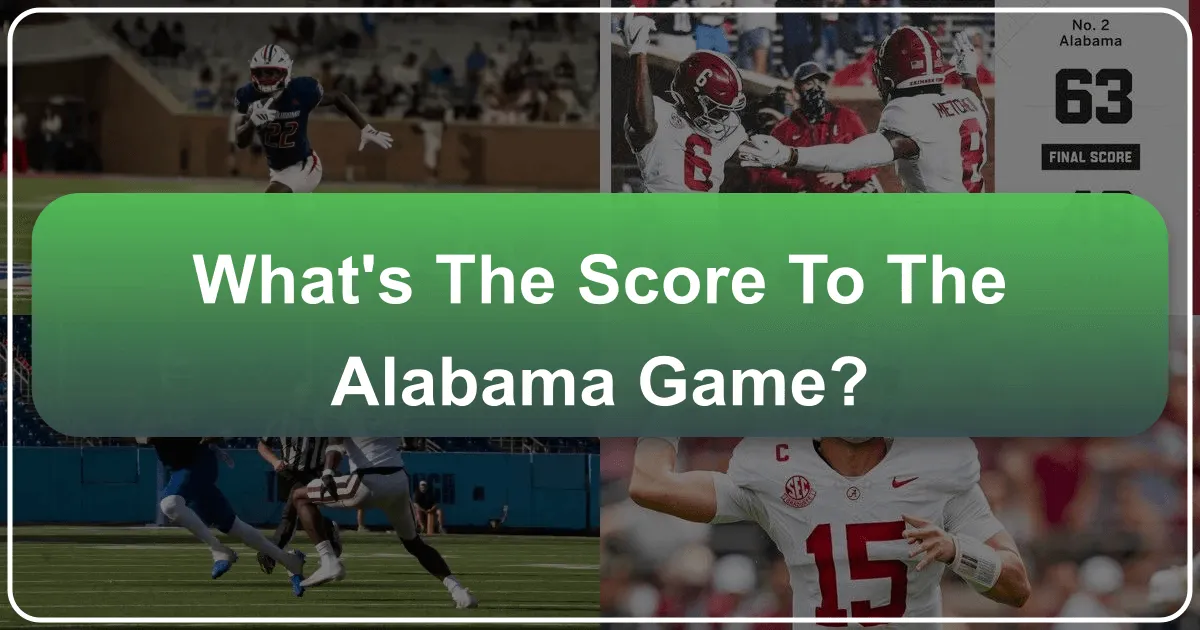 what's the score to the alabama game