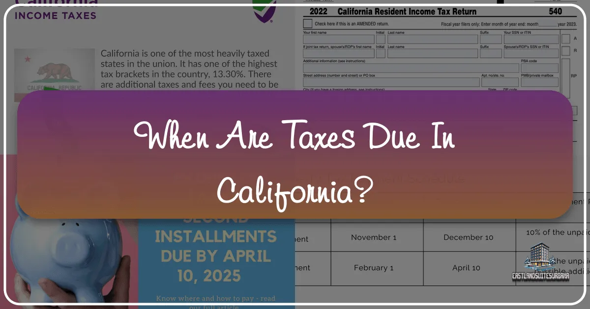 When Are Taxes Due In California?