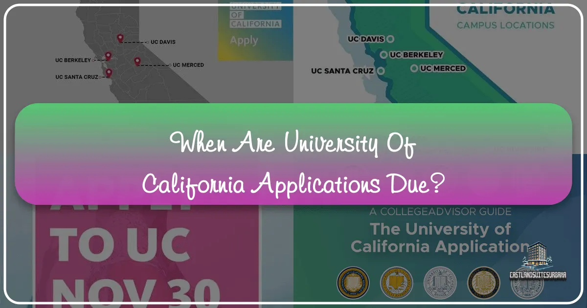When Are University Of California Applications Due?