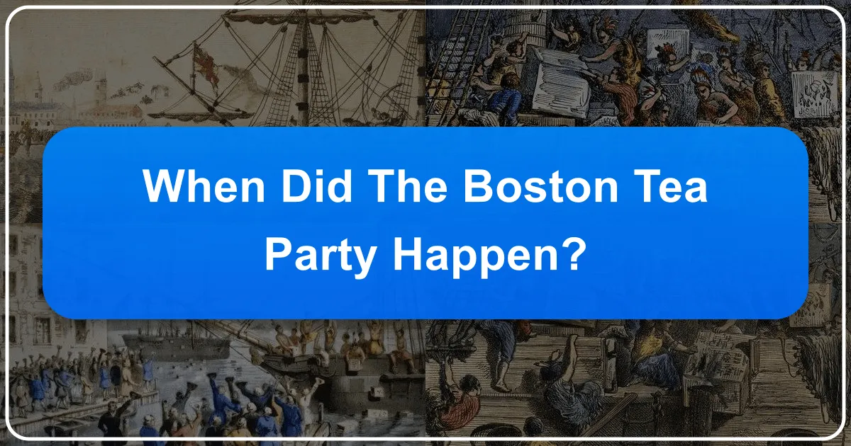 When Did the Boston Tea Party Happen?