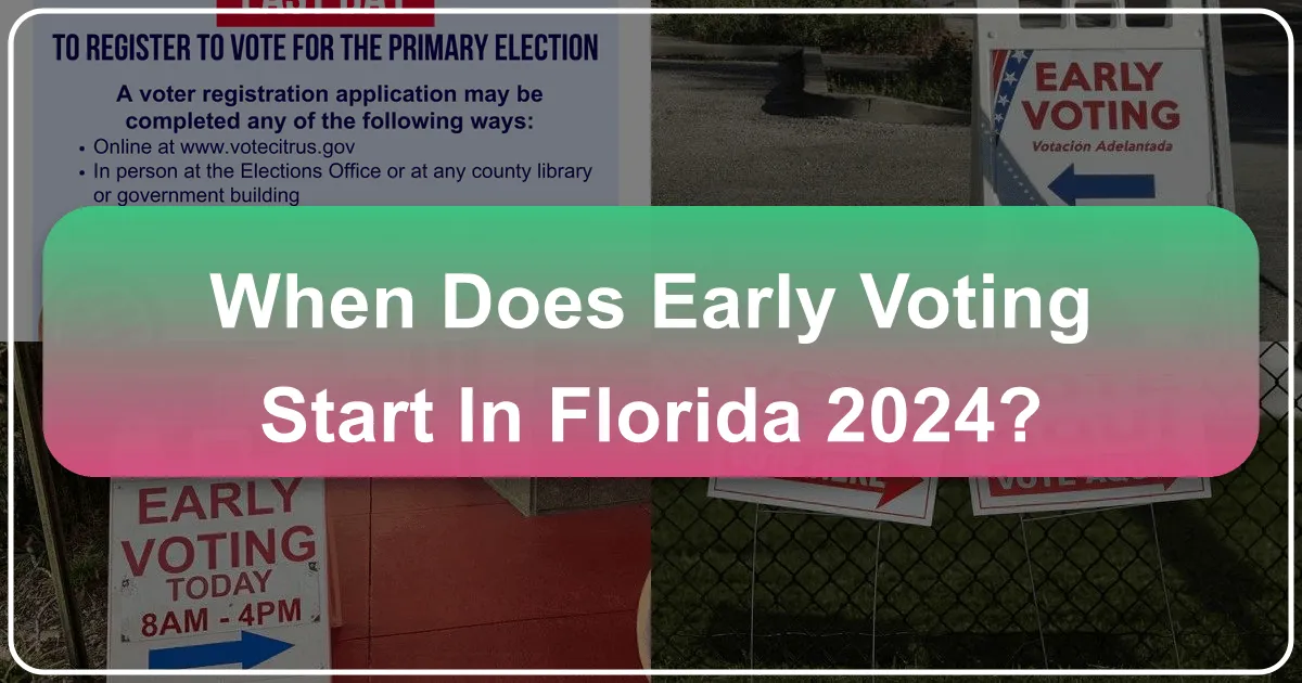When Does Early Voting Start in Florida 2024: A Traveler's Guide to Navigating the Sunshine State's Election Season