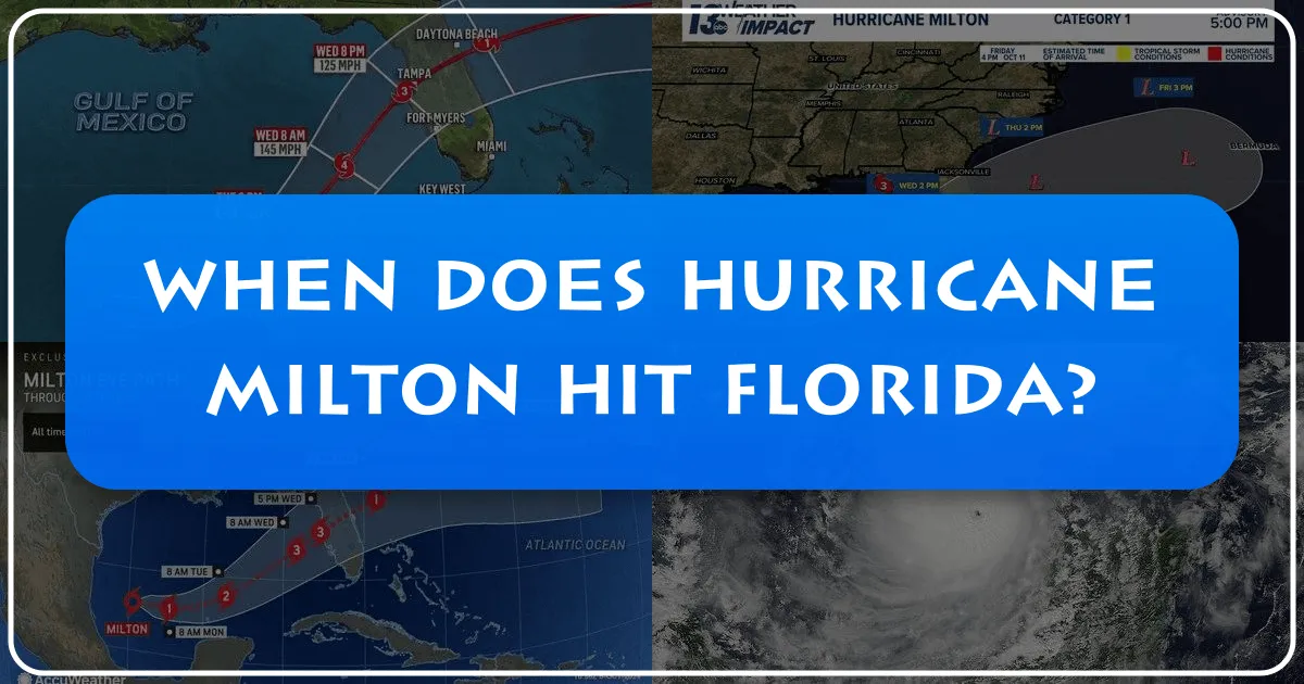 When Does Hurricane Milton Hit Florida? A Comprehensive Guide for Travelers and Residents