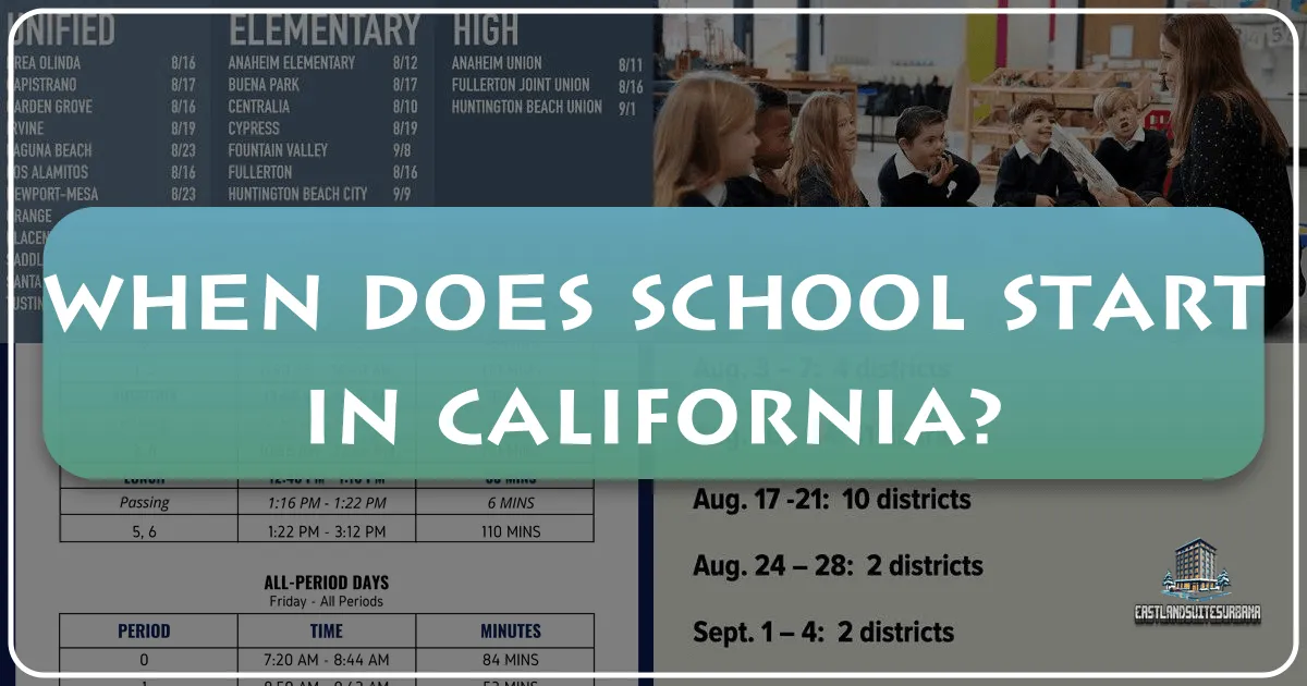 When Does School Start in California?