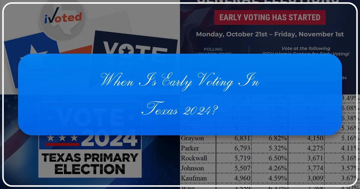 When is Early Voting in Texas 2024? Your Comprehensive Guide for Voters and Travelers