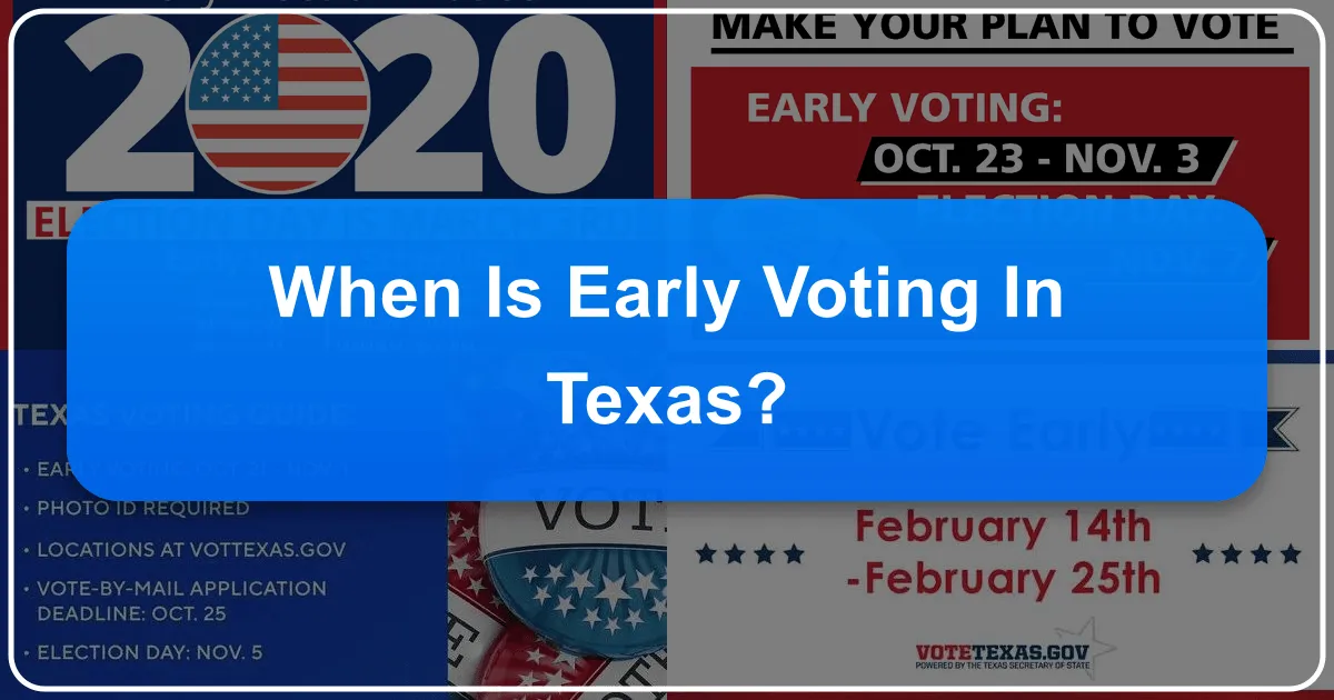 When is Early Voting in Texas? Navigating Civic Duty and Texas Travels