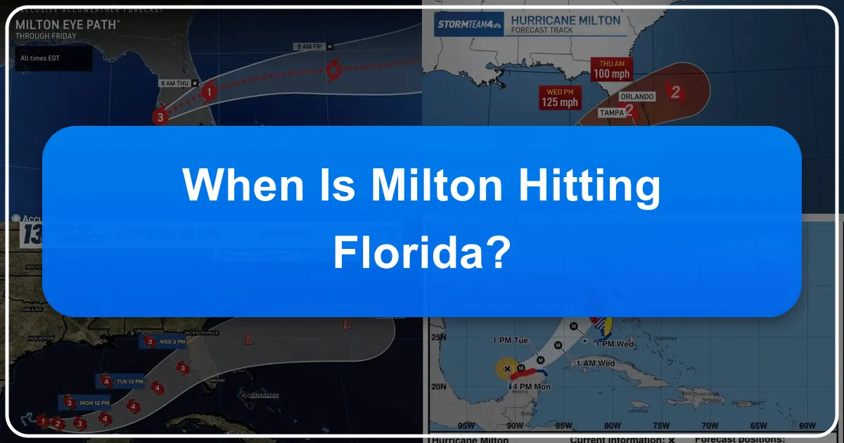 When is Milton Hitting Florida? A Comprehensive Guide to Your Sunshine State Adventure