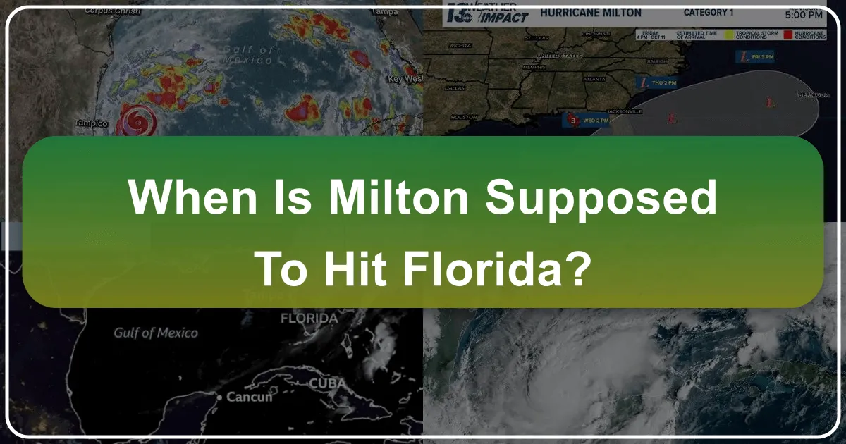 When is Milton Supposed to Hit Florida?
